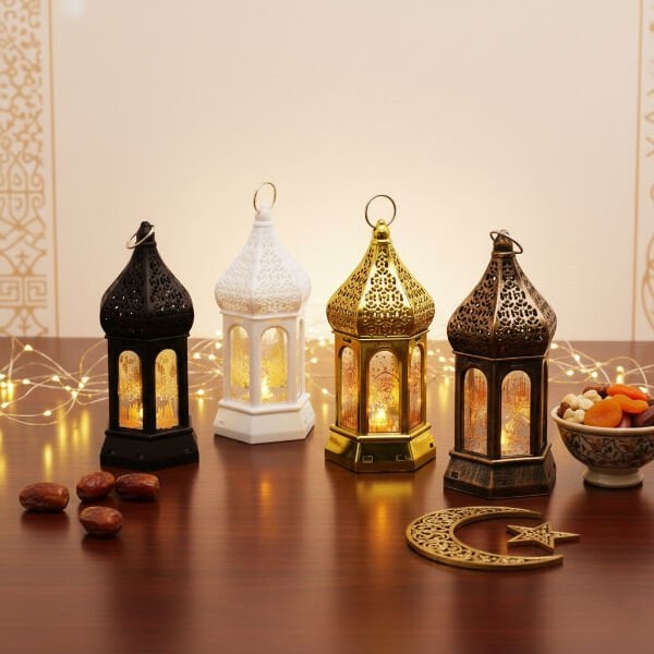 Ramazan Temalı Büyük Altıgen Kapalı Kubbe LED Lamba