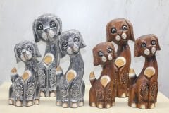 Ahşap 3'lü Köpek Seti